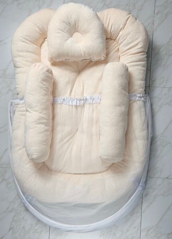 Complete Soft Baby Bed With Mosquito Net (bangi colour)