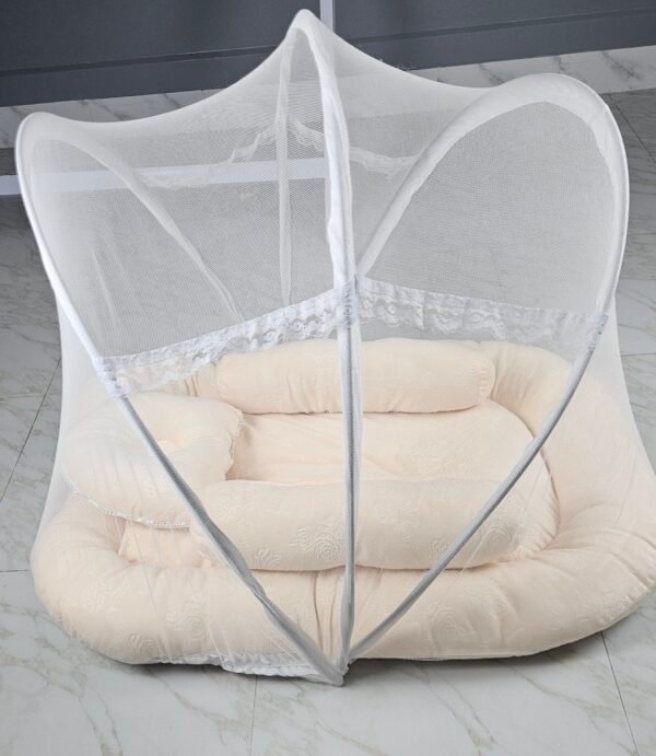 Complete Soft Baby Bed With Mosquito Net (bangi colour) - Image 2