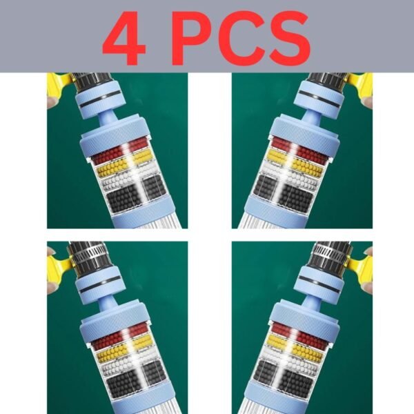 360 Degree Rotatable 6 Layers Water Filter Tap (4PCS)