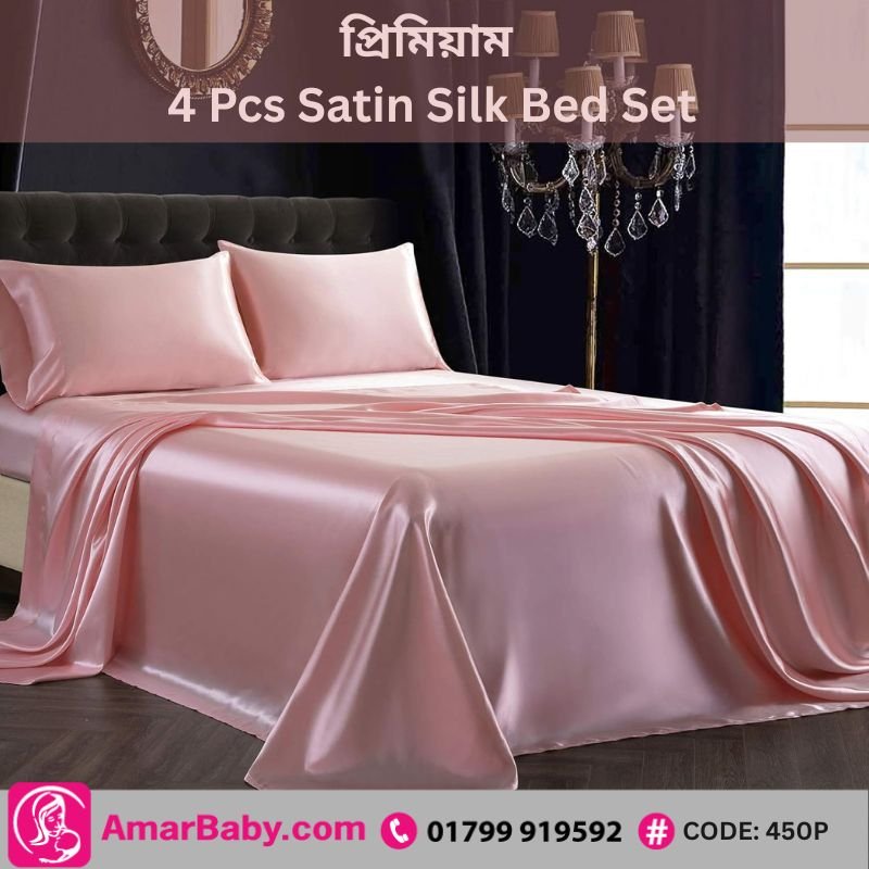 8 Pcs Satin Silk Bed Set- 2 SET - Image 3