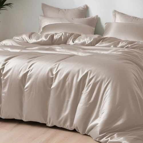 Satin Silk লেপ / Comforter / Duvet Cover - White - Image 2