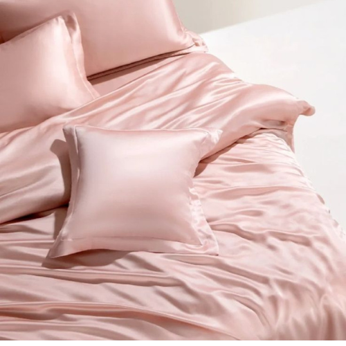 Satin Silk লেপ / Comforter / Duvet Cover - Pink - Image 3