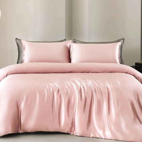 Satin Silk লেপ / Comforter / Duvet Cover - Pink - Image 2