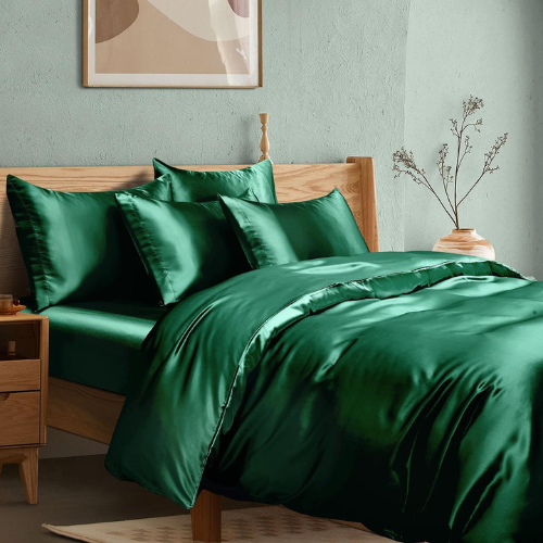 Satin Silk লেপ / Comforter / Duvet Cover - Bottle Green