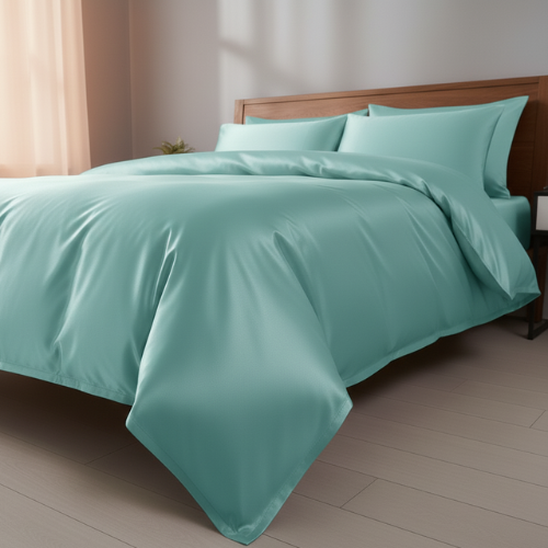 Satin Silk লেপ / Comforter / Duvet Cover - Ocean Blue - Image 2