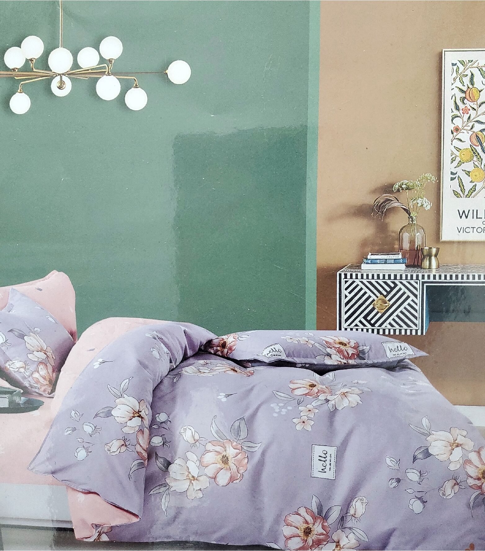 Printed Designs Cotton Bedding 6 PCS Sets